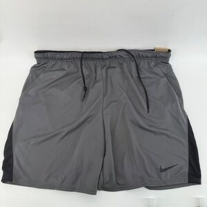 Nike Dri Fit Mens 3XL Grey Black Training Athletic Shorts CJ2007-068